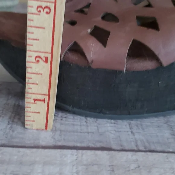 Nine west leather wedge sandal - Picture 6 of 8